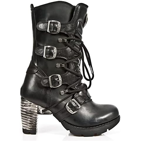 New Rock Women's Metal Heel Punk Boots Cover