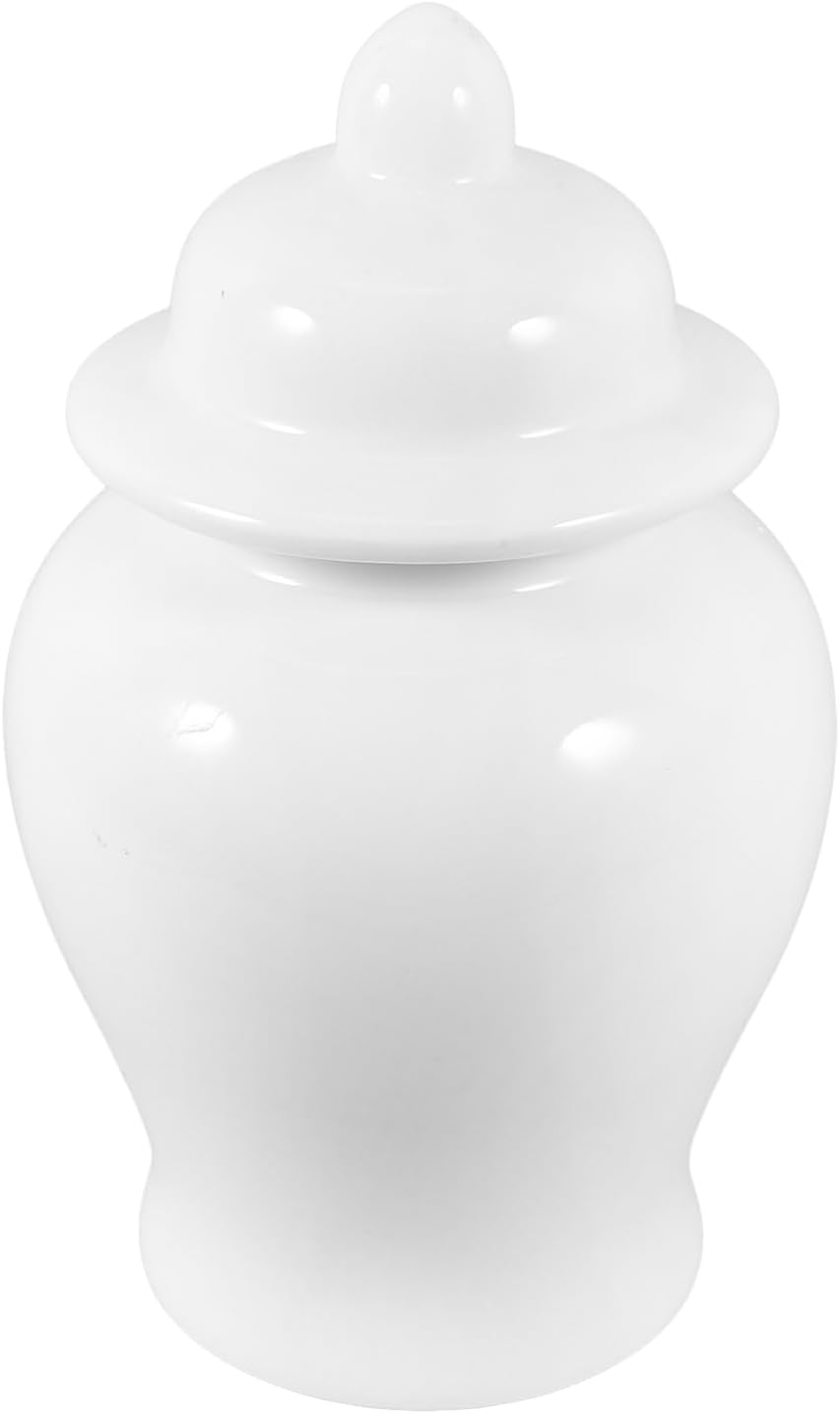 White Jar Modern Living Decoration Chinese Enamel Decorative Jar Ornament Filler Home Decor