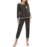 Jakoo Damen-Nachtwäsche, atmungsaktive, lässige Oberteile, Hosen, Pyjama für den Alltag für das Schlafzimmer zu Hause (XXL)