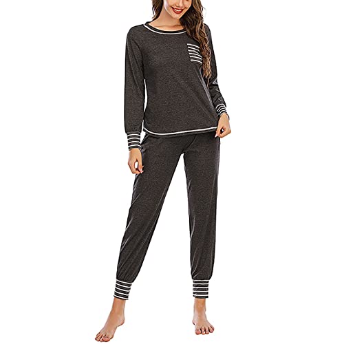 Pijama com calça, lavável, macio, feminino, amigo da pele, casual, respirável, para quarto de casa,
