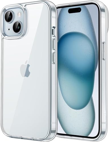 Image of REALCASE Silicone iPhone 15 Plus Back Cover Case, Scratch Resistant Protective Crystal Clear Transparent Shock Proof Bumper Back Cover Case for iPhone 15 Plus