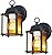 DESIGNERS FOUNTAIN Ivy Trail Outdoor Light Fixture Pack of 2, 8.25 Inch Exterior Wall Lantern Sconce Set for Front Door, Patio and Porch, Black, D334M-5EW-BK2