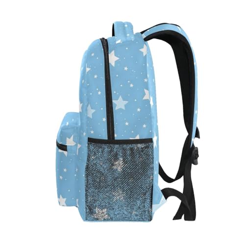 Sac à dos école bleu clair étoiles S étudiant grande capacité