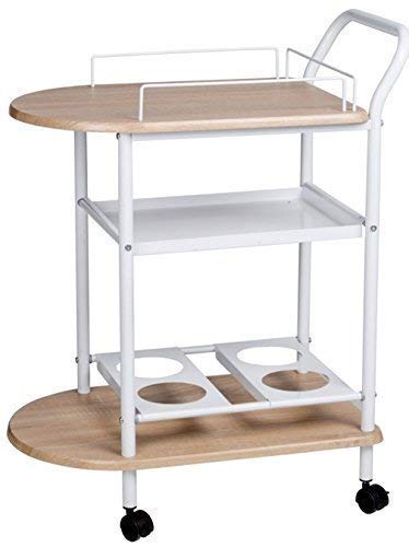 Preisvergleich Produktbild H-HP Servierwagen - Küchenwagen - Beistelltisch - 85x62x38cm