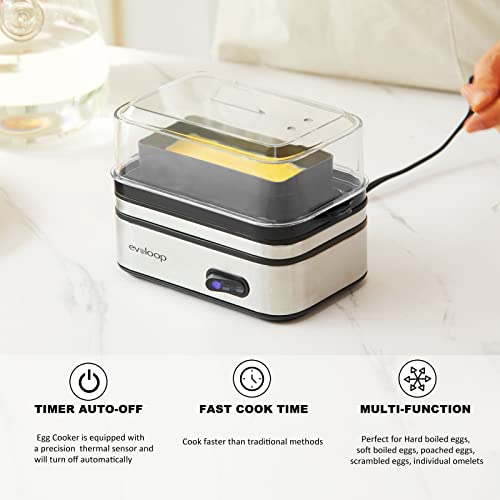 Evoloop EPS-KY-305 Rapid Egg Cooker Electric 6 Eggs Capacity, Soft, Medium, Hard Boiled thumb #2