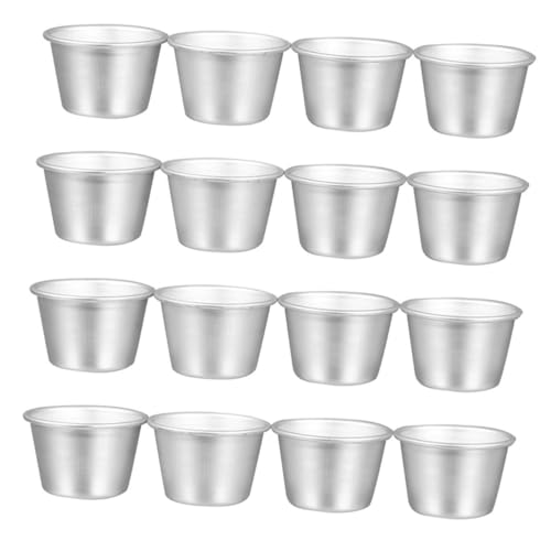 Baluue 12 piezas Molde de Hornear Redondo de Aluminio Antiadherente para Repostería Bandejas para Tartas y Pudines Herramienta Práctica para Decoración Cocina Doméstica y Profesional