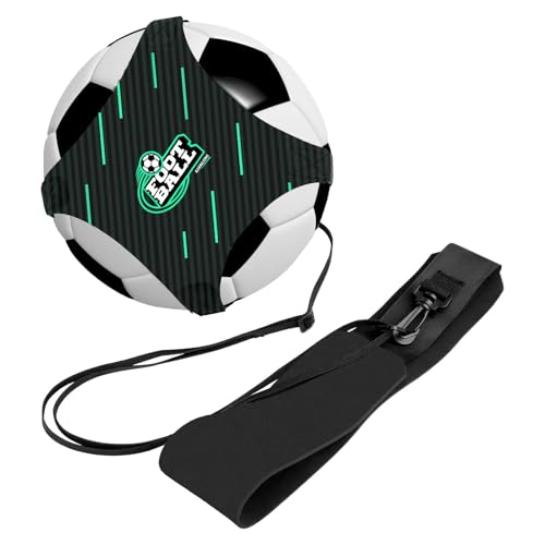 Kixolazr Entrenador de balón de fútbol | Ayuda de entrenamiento de habilidades de control | Cinturón de cintura para entrenamiento de patadas de fútbol para parque de campo, patio, habitación, torneo