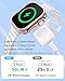 Charger for Apple Watch Support Lightning USB C,5W Magnetic Wireless Fast Charging iWatch Charger Type C Travel Keychain for iWatch Series Ultra 3/11/10/9/8/7/6/SE3/SE2/5/4/3/2-silvery Portable