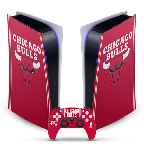 Skin Chicago Bulls PS5 Digital Autocollant Manette Vinyle Design Rouge