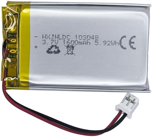 DC 3.7V 1600mAh 103048 Rechargeable Lithium Polymer Battery, Suit...