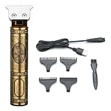 Cortadora de Pelo eléctrica de Tallado Retro Profesional hetuioiyster, cortadora de Barba, máquina de peluquería, cortadora de Bronce