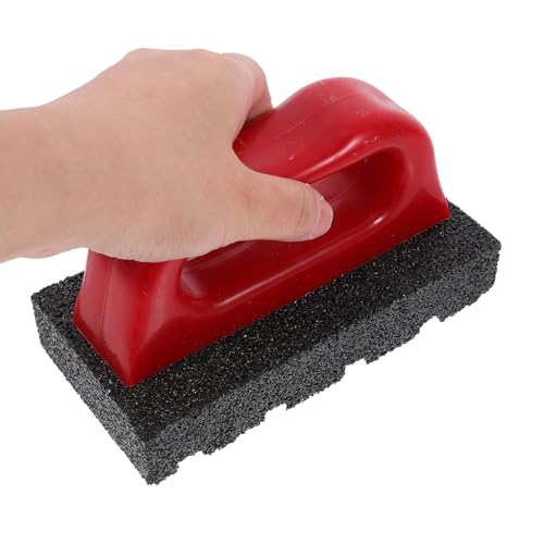 Sewroro Rub Brick Tool With Handle Concrete Sanding Block Brick Stain Remover Cement Smoother Rubbing Stone For Home Renovation Construction Cleaning