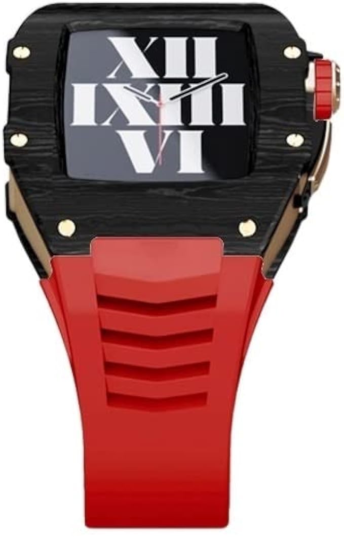 houcy new metal case for apple watch 44mm 45mm stainless steel watch strap for apple watch 7 41mm band shell iwatch series 6 5 se color 10mm gold c