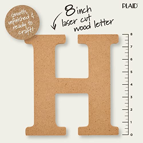 Plaid 8" Unfinished MDF Letters, Perfect for DIY Arts and Crafts Projects, Models 63587 and 63599, 8 inch