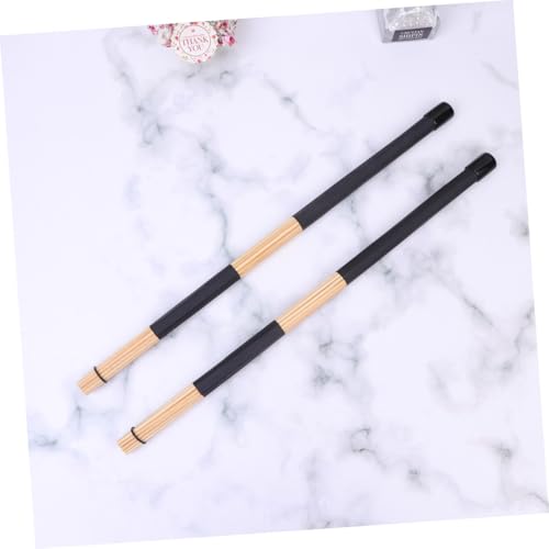 Par de baquetas de madera con mango de goma para percusión miniatura 6