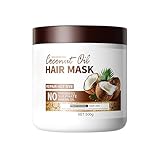 Hinapan Mascarilla Capilar de Aceite de Coco 500g, Tratamiento Intenso que Nutre y Repara el Pelo Seco y Dañado, Restaura la Suavidad, Sella las Puntas Abiertas y Devuelve el Brillo Natural
