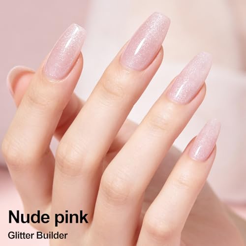 Gel Constructor para Uñas Nude Pink Glitter 15ML miniatura 7