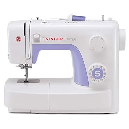 Foto di Singer Simple 3232 Macchina Da Cucire Con Braccio Libero, Bianco/Lilla, ‎9.45 x 6.69 x 11.81 cm 5.8 Kg