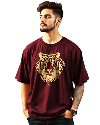 Image of AUSK Oversized Tshirts || Half Sleeve Round Neck T-Shirts for Men