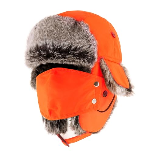 Image of Winter Trapper Ushanka Hat, Aviator Hat, Ear Flaps, Men Women