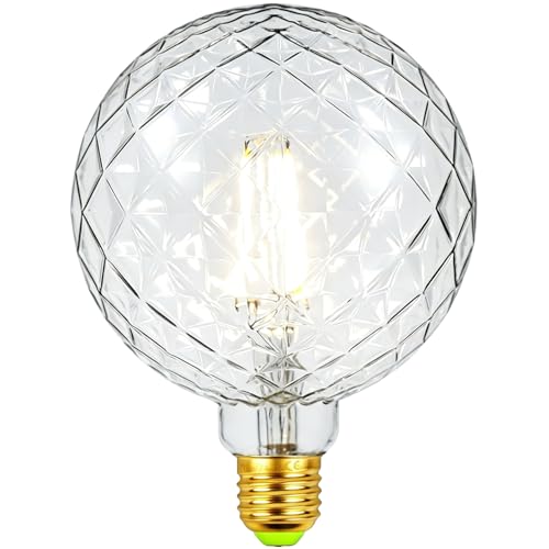 TIANFAN Bombilla Led 4000Kelvin Naturaleza Luz Gran Globo G125 Cristal 4W 220-240V E27 Bombilla Decorativa