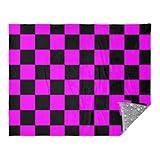 voucong buffalo plaid plaid nero magenta coperta 127 x 188 cm teen coperta per ufficio soggiorno