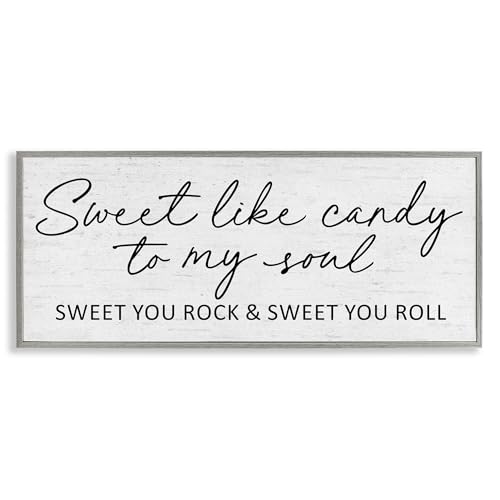 Paroles Sweet Like Candy Stupell Industries cadre noir 25x61 cm décoration murale moderne