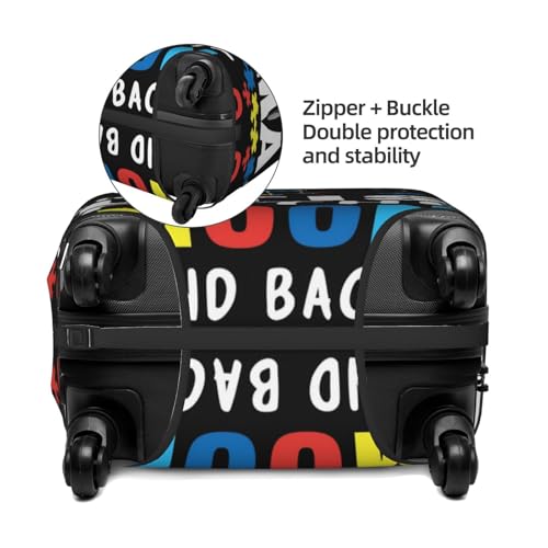 I Love With Autism To The Moon And Back Travel Luggage Covers - Elasticity Suitcase Covers Protector for Luggage 18-32 Inch3