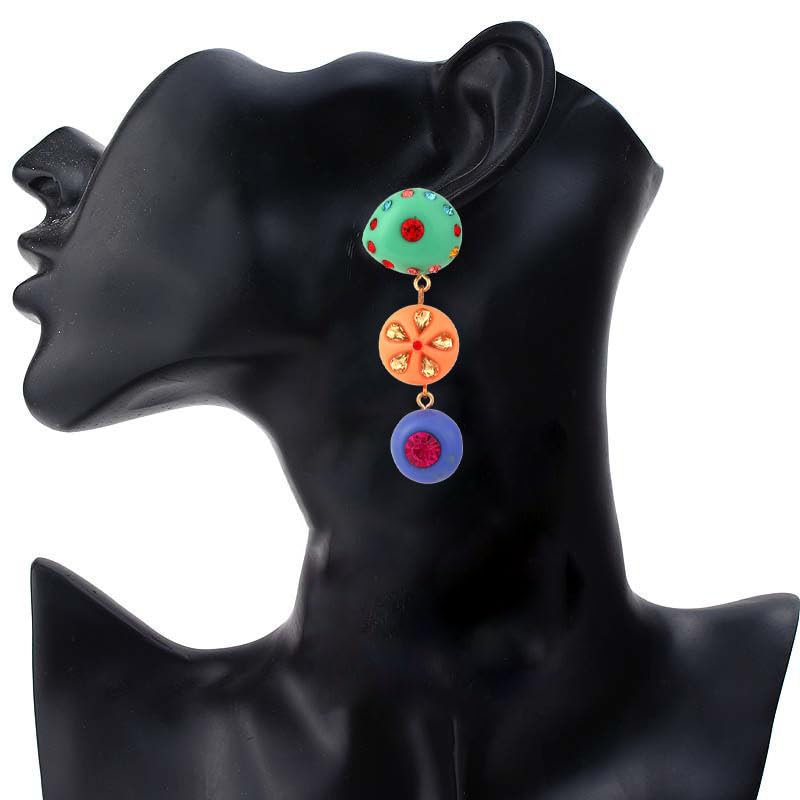 Colorful Earrings Asymmetrical Statement Dangle Earring Long Aesthetic Candy Color Earrings Acrylic Jewelry for Women3