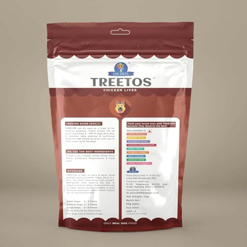 Image of Dr. Pets Pack of 2 (85g Each) Treetos Chicken Stix Dog Treats | Chicken Liver Flavour | Soft Chew Sticks for Puppies & Adult Dogs | Training Reward Treat | Easy to Digest | Pouch Pack