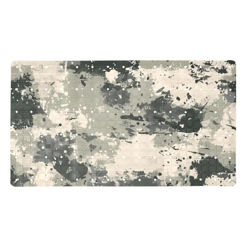 Tapis de bain antidérapant extra long gris camouflage pour la douche
