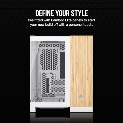 CORSAIR 2500X mATX PC Case, White Bamboo