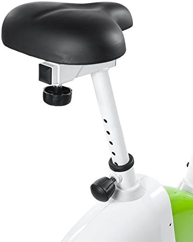 Close-up of the adjustable seat post on the HMS M9239 Magnetic Exercise Bike.