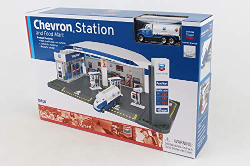 daron chevron gas station playset