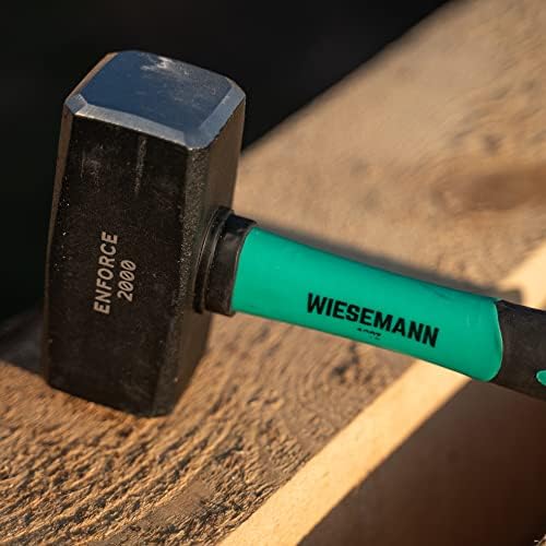 Extra Large Club Hammer 2000 Grams with 2K fibreglass Handle from WIESEMANN 1893 | Enforce Series | Forged and Induction Hardened Hammer Head | 80560
