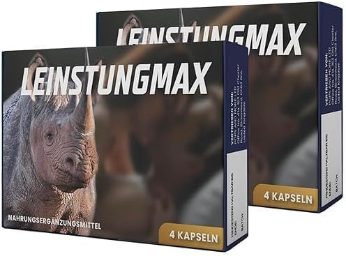 LEINSTUNGMAX Kapseln mit Ginseng Maca Rhodiola Astragalus Traubenkernextrakt Vitaminen & Zink 8 Kapseln Nahrungsergänzungsmittel für aktive Männer | Praktische 8-Kapsel-Packung