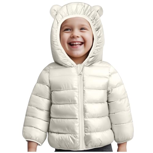Winter Coats for Kids Boys Girls Light Warmth Shiny Puffer Jacket Cute Comfy Bear Ears Hooded Toddler Outerwear3