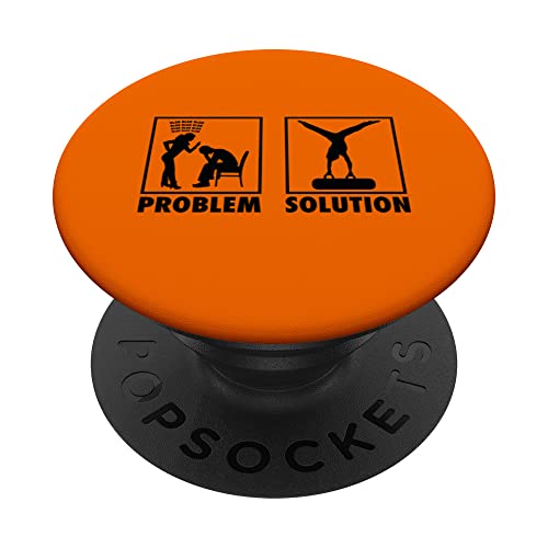 Pommel Horse Athletic Athlet Artistic Gymnastics PopSockets Swappable PopGrip, Black