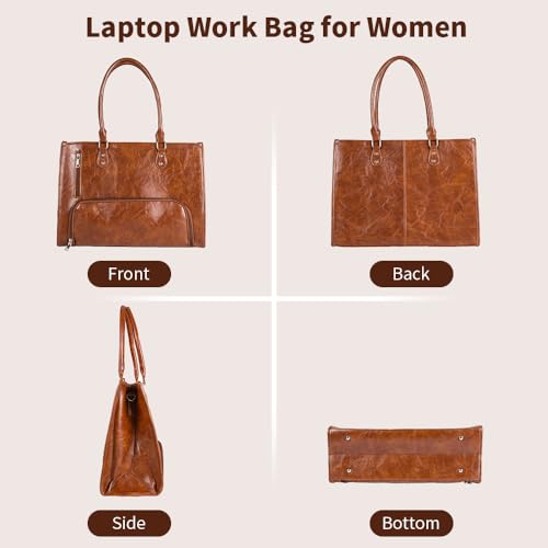 HoldOneLight 15.6 Inch Laptop Bag Brown - Image 5