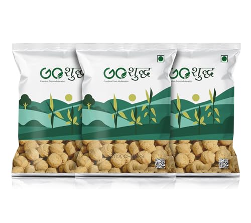 Image of Goshudh Soya Chunks 750 g (250g Each of 3) | Soya Badi