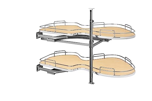 Rev-A-Shelf Contemporary Cloud 2-Shelf Blind Corner Organizer for Left Opening/Blind Right Cabinet