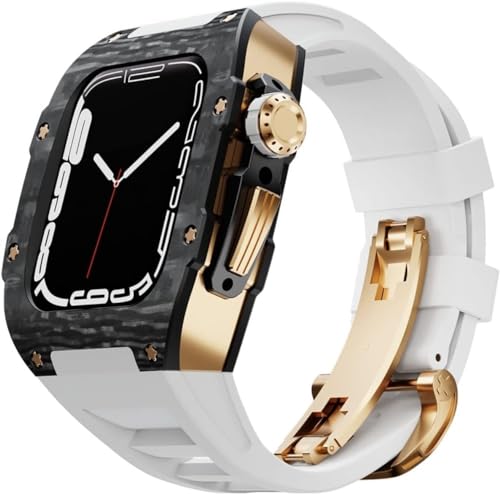 Bracelet de montre SCHIK anti-transpiration en carbone fluor pour Apple Watch 45mm sans irritation