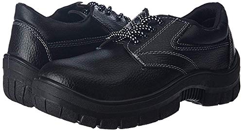 KROST Black Safety Shoes With Steel Toe Cap - 9 (ASTAN223)