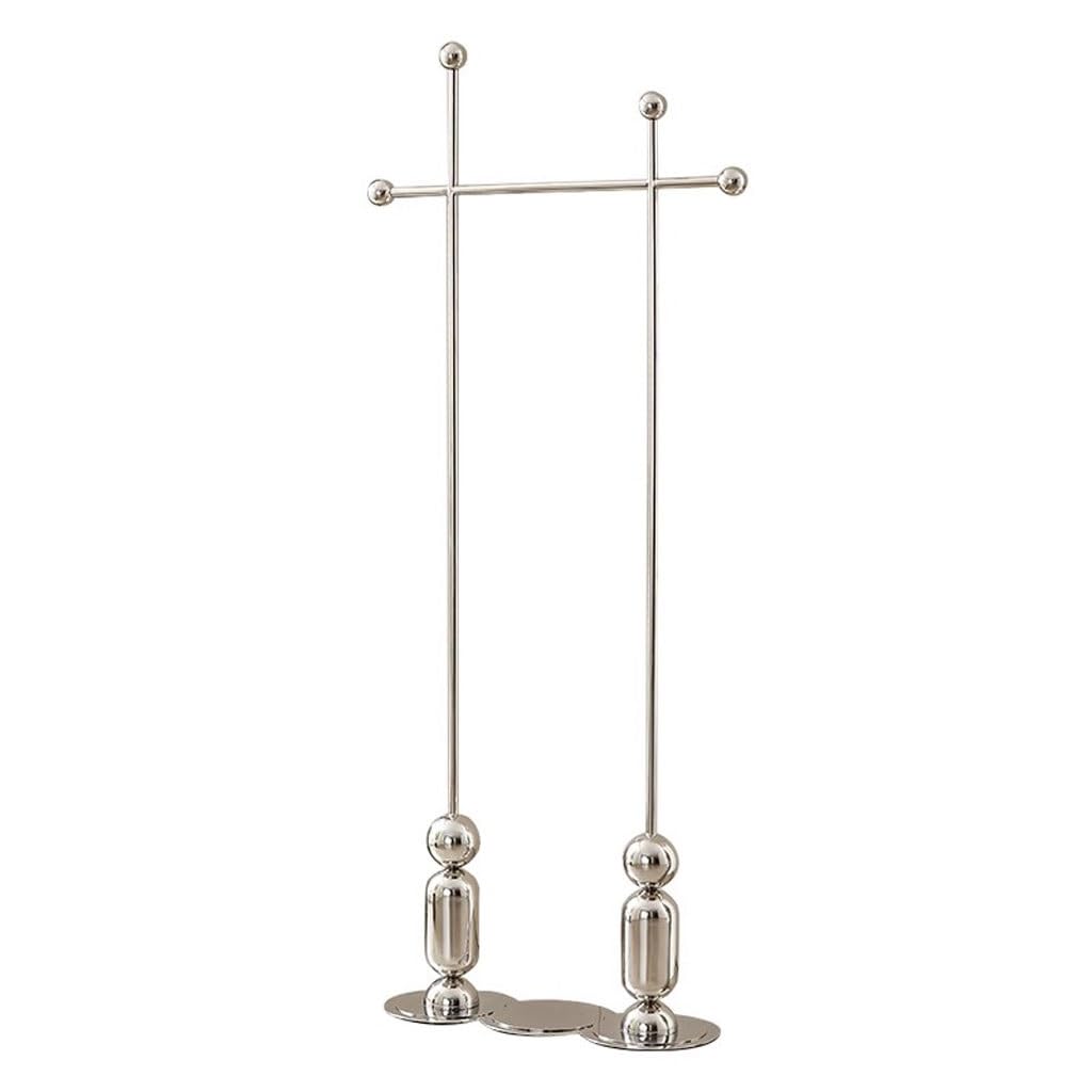 AHGFTYRDT Coat Rack Freestanding Creative Vertical Stainless Steel Coat Rack Household Cream Style Floor-standing Clothes Rack Hall Tree