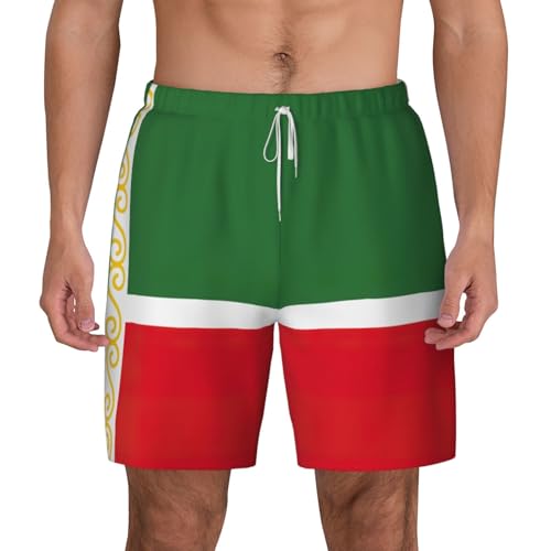 Short de bain homme respirant séchage rapide surf plage drapeau tchétchène