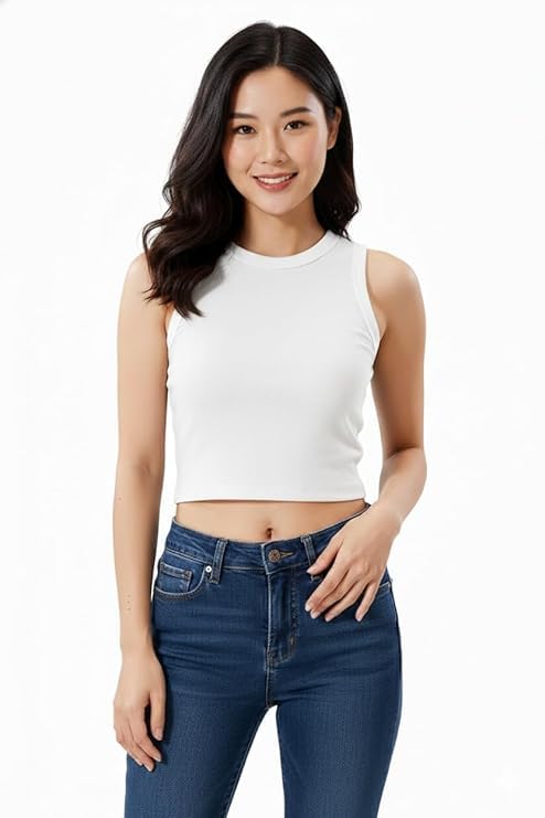 thrifty thread we promise comfort Thrifty Thread Women’s Girls Cotton Tank Top I Round Neck Sleeeveless Innerwear or Layering Top I Soft,Breathable Stretchable Fabric I Casual, Gym Comfort-picture-25