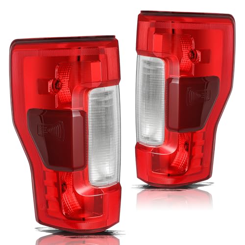 Image of Aosky Halogen Tail Light Assembly Compatible with 2017-2019 Ford F250 F350 Super Duty with Blind Spot Rear Taillight Brake Signal Lamp with Bulbs (Pair)