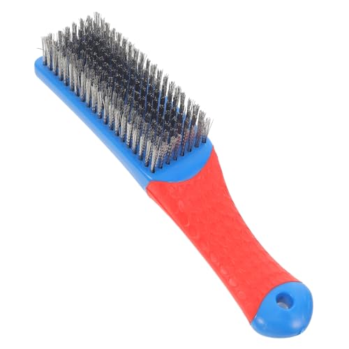 STOBAZA Steel Wire Brush for Cleaning Non-Slip Handle Multi-Purpose Wire Brush for Dust Removal
