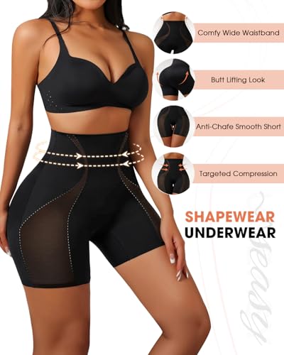 Image of Tummy Control Shapewear Shorts for Women Under Dress Womens Compression Shorts Under Dress Shapewear