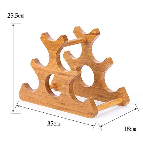 Soporte para botellas de vino apilable marrón 25.5x35x18cm miniatura 4